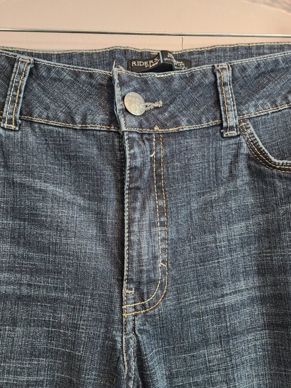 Lee Riders Women's Size 14 Long Relaxed Fit Straight Leg Mid-Rise - Picture 5 of 14